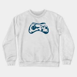 Blue Vector Illustration of Video Game Controller Crewneck Sweatshirt